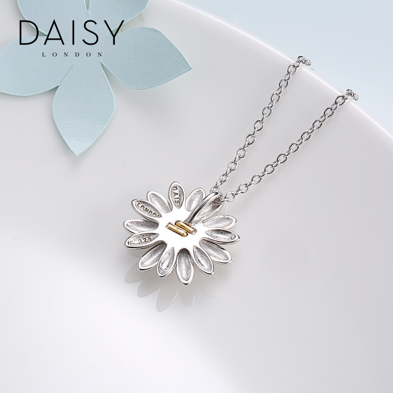 daisylondon小雏菊项链小清新花朵吊坠chic简约银饰项链
