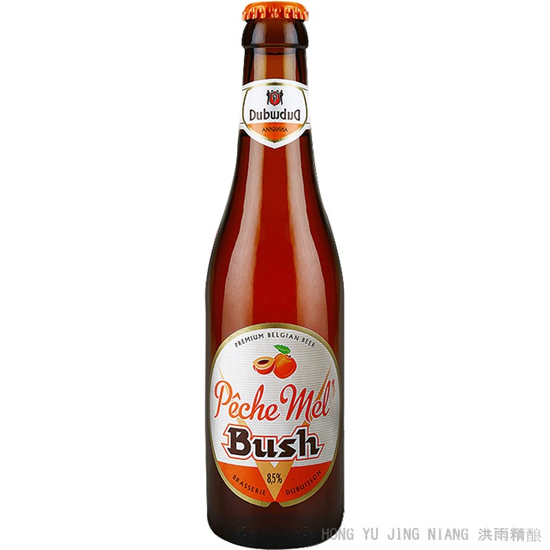 洪雨精酿21年3月到期布什桃子水蜜桃啤酒330ml啤酒