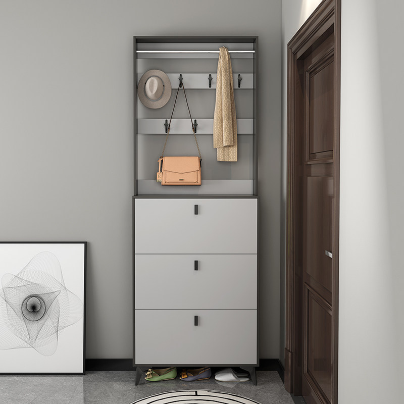 超薄翻斗鞋柜衣帽架家用门口大容量玄关轻奢新款鞋柜
