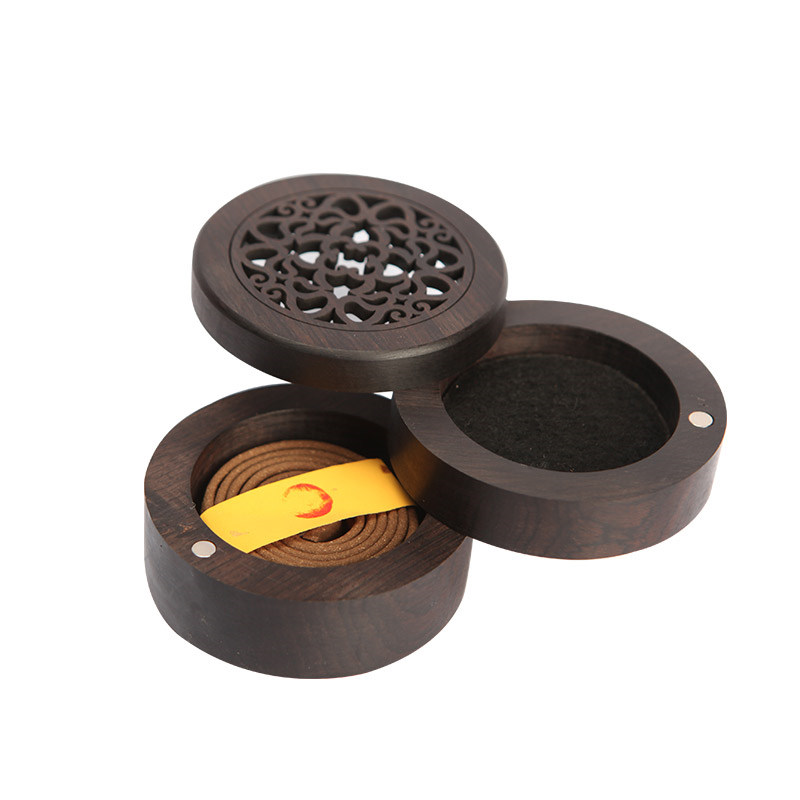 成林香炉惠安存香器具熏香随身盘香木质行装香薰精油皂