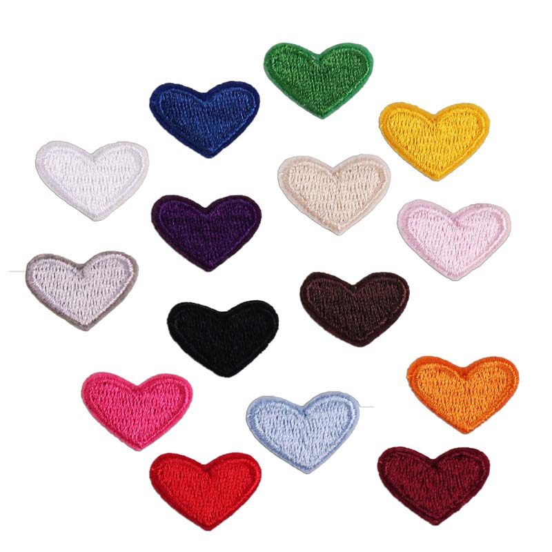 依绣心满贴贴补丁装饰衣服心形爱心刺绣多色布贴