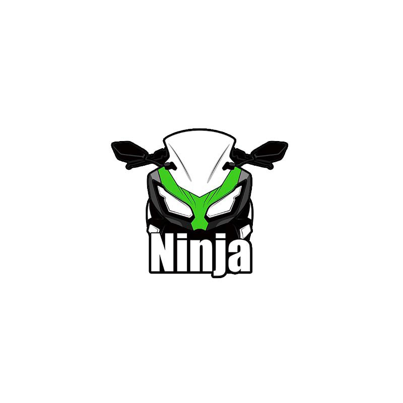 适用于kawasaki摩托车卡通划痕车型车友会车贴贴纸