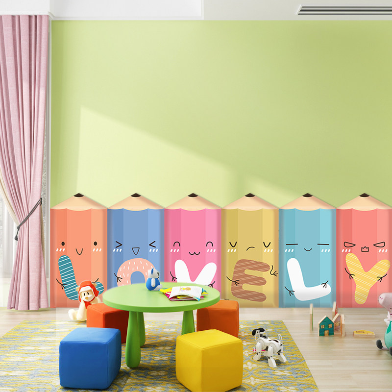 防撞儿童墙贴软包婴儿幼儿园3d立体墙纸宝宝墙贴