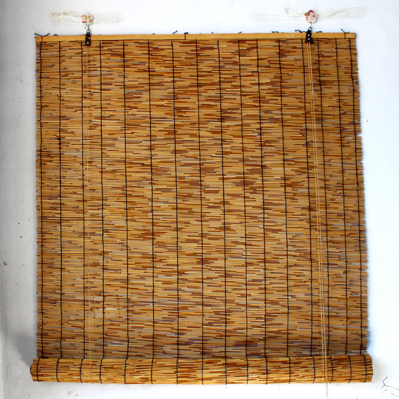 碳化芦苇帘遮阳门帘复古芦苇帘子隔断卷帘厨房窗帘定制竹帘子包邮