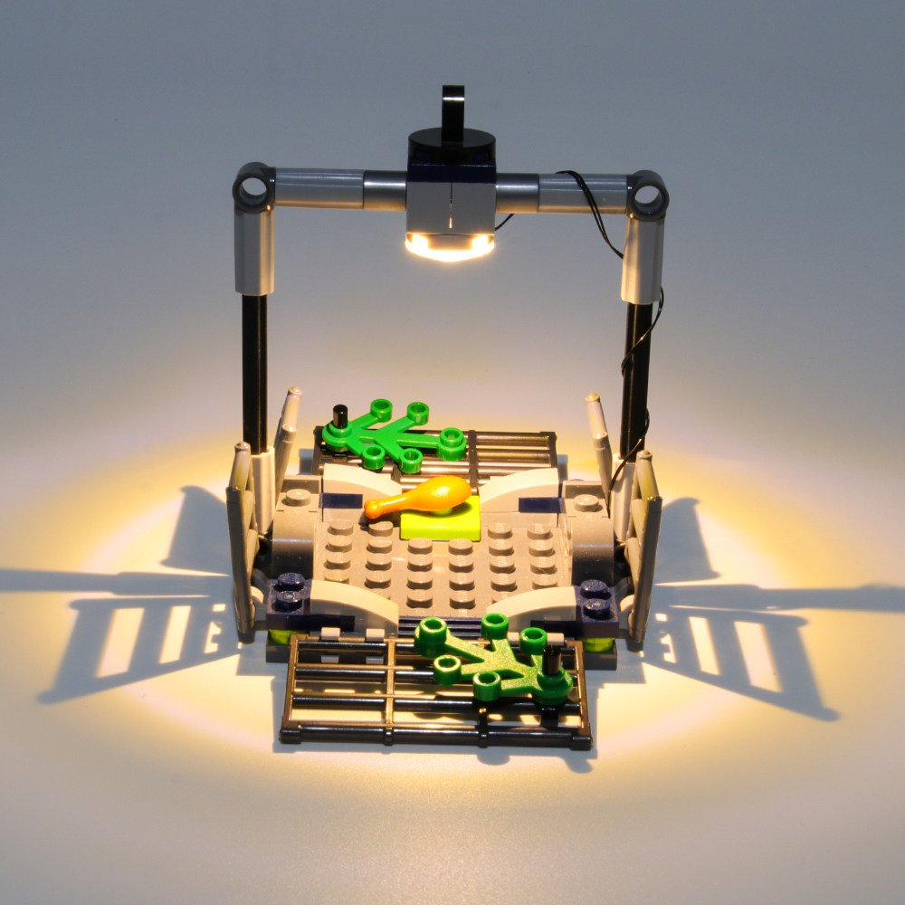 yeabricks适用乐高75928蓝色直升机灯饰配件侏罗纪积木塑料积木