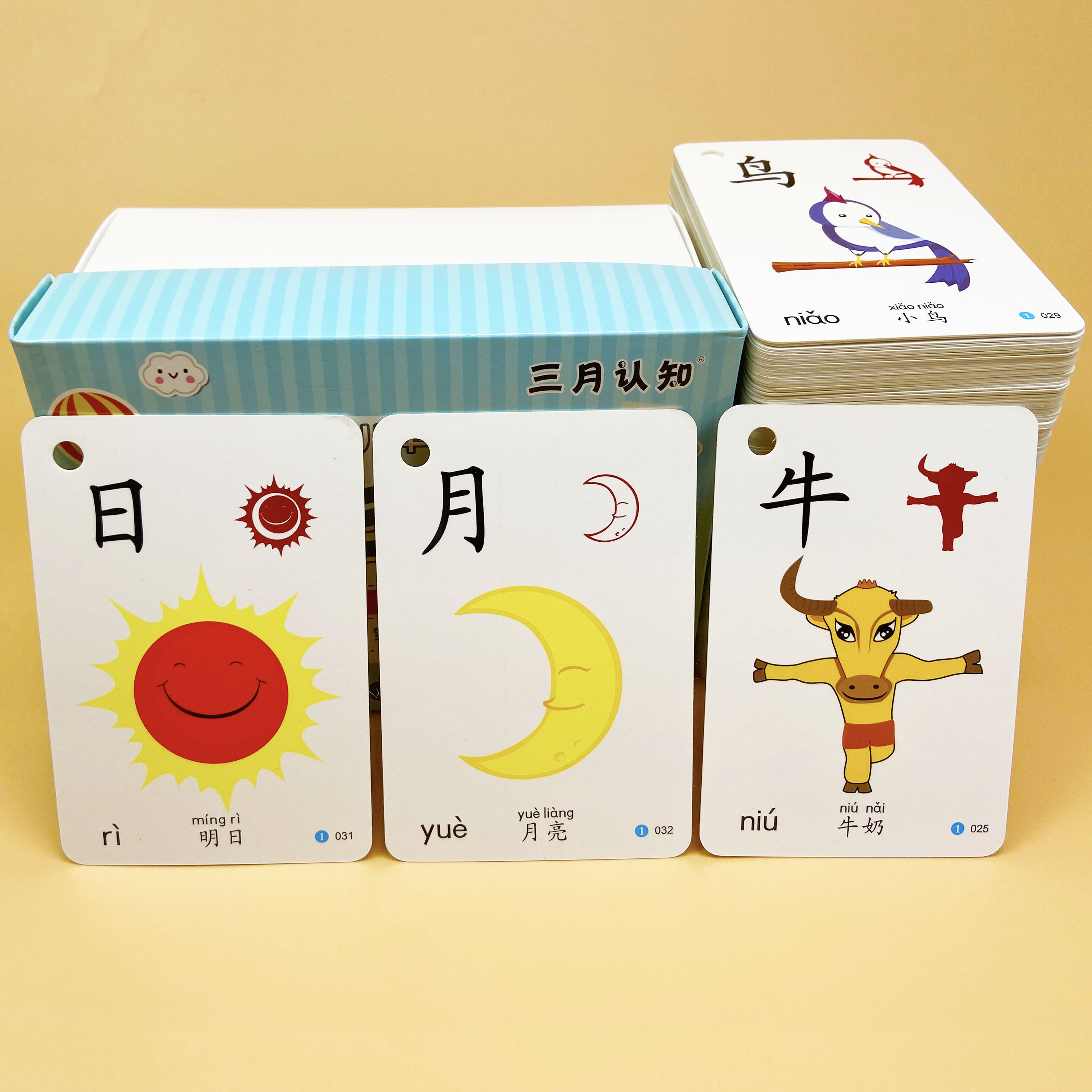 识字儿童卡片3000字幼儿园早教启蒙0-3-6岁宝宝看图玩具挂图