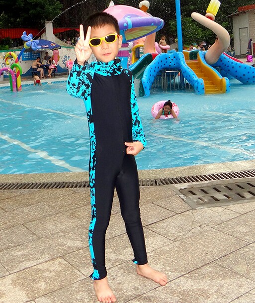 儿童泳衣潜水服男童水母包邮潜水服
