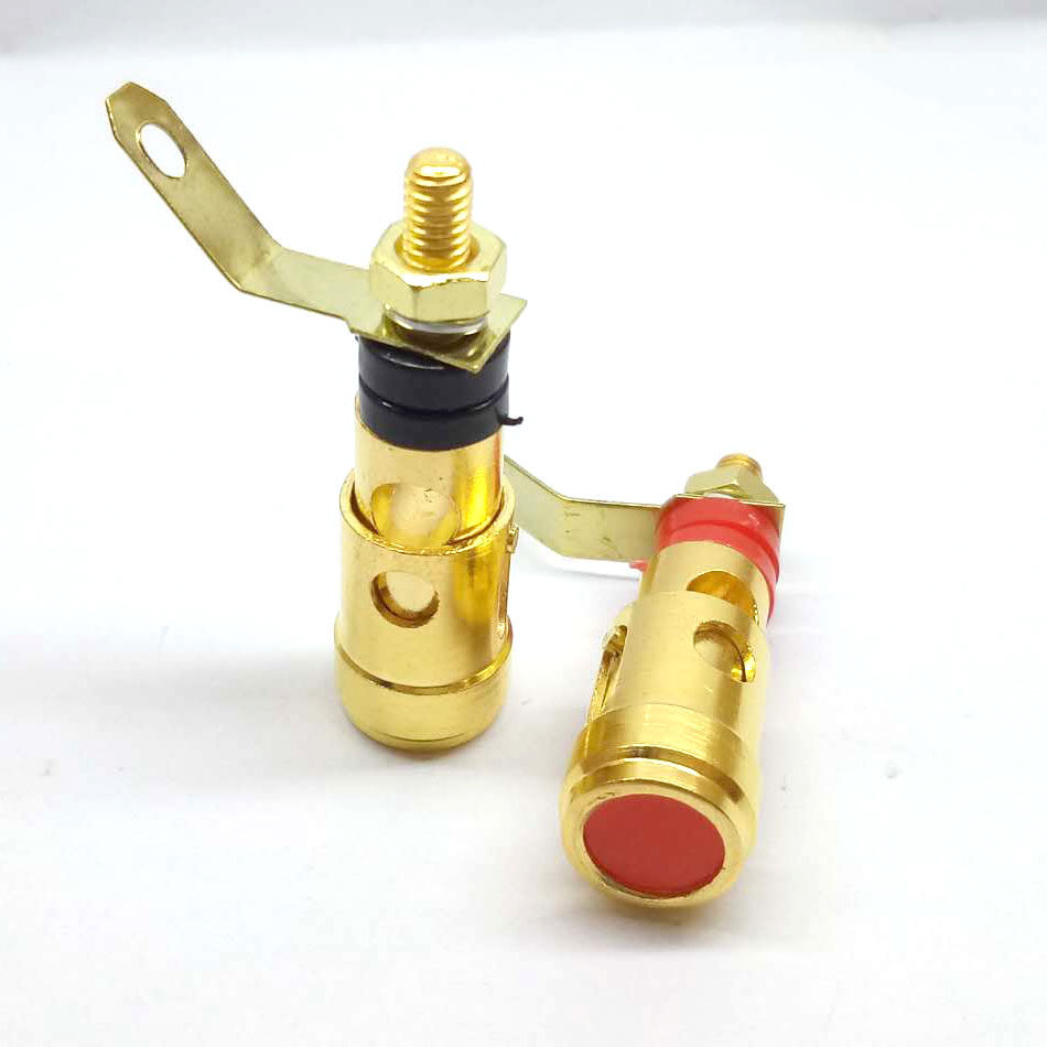 按压式接线柱 音响接线柱 音箱接线柱 香蕉头插座 接线端子镀金
