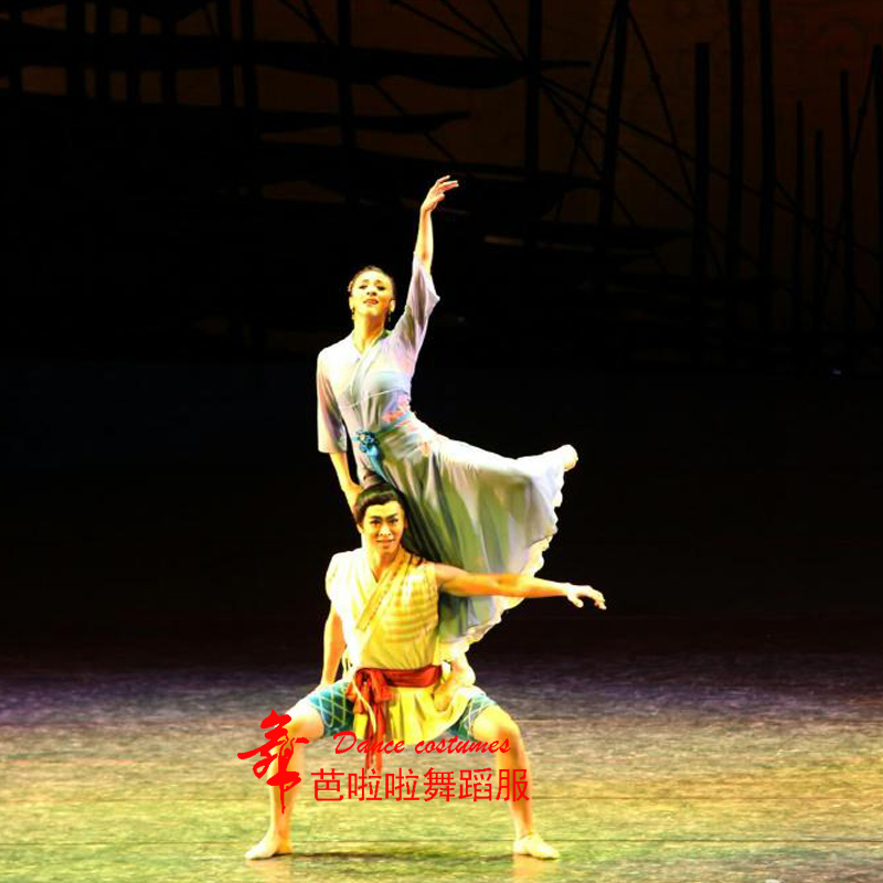 古典舞唐诗逸同款丝海梦寻演出服男女双人双人舞民族服装