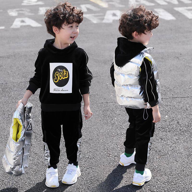 童装男童冬装套装2020新款洋气儿童秋装中大套装