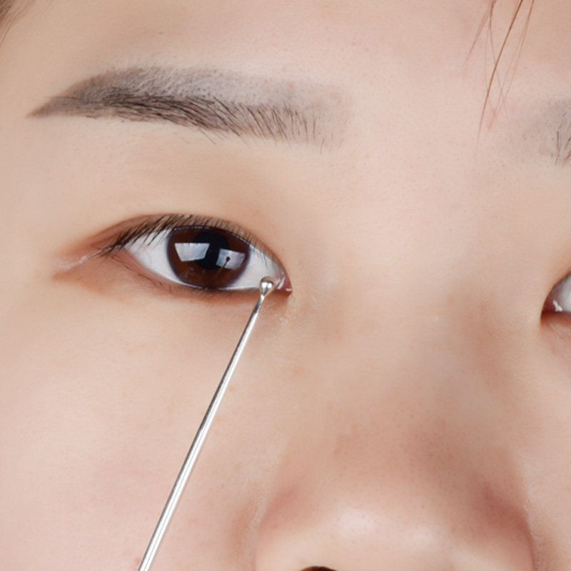 洗眼银制洗眼针纯银双头银珠圆球眼睛泪腺工具耳勺