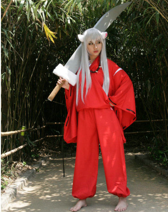 犬夜叉cos红色和服cosplay服装全套衣服动漫男装cosplay男装