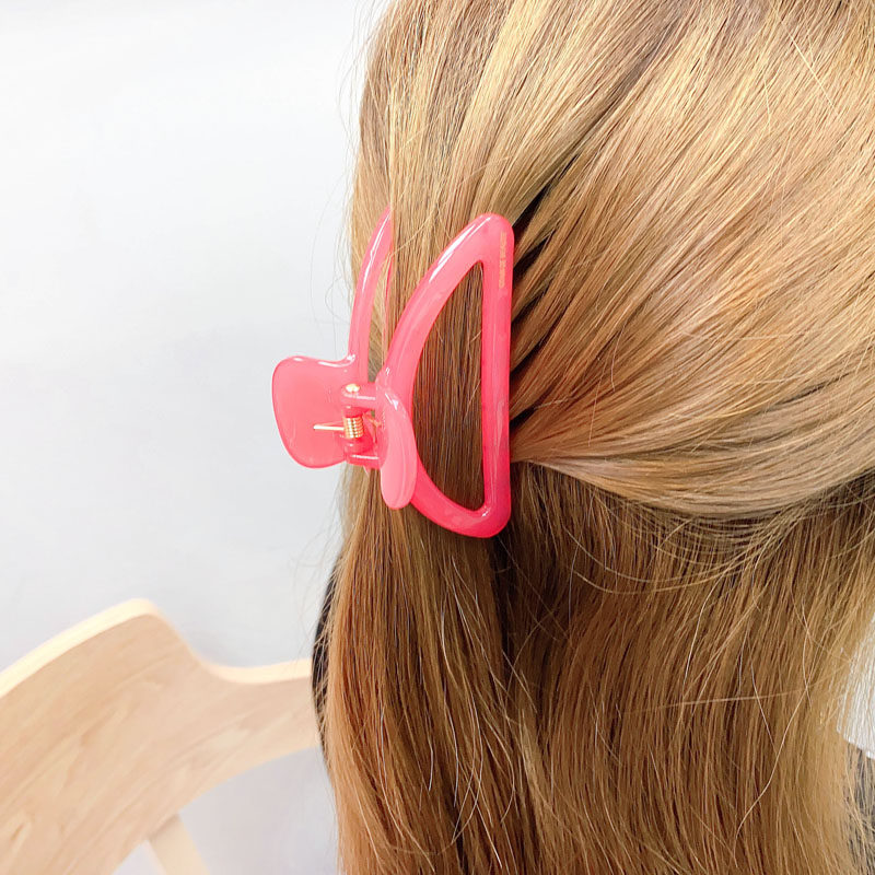 beaute简约镂空半圆头发夹子发夹后脑勺抓夹女 韩国进口grain - 痕风