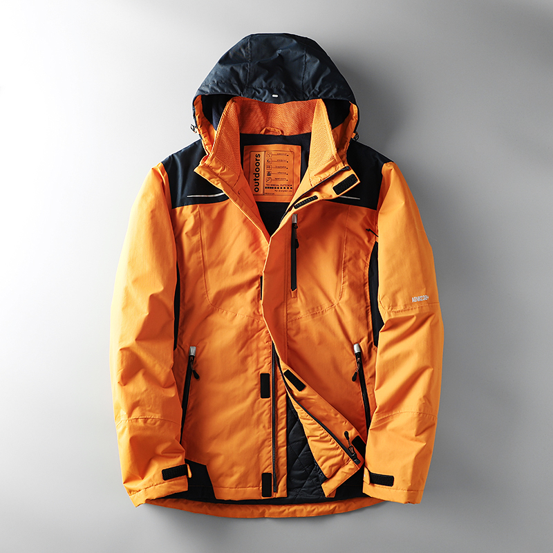 外贸尾单男剪标牛货户外软壳冲锋衣冬季欧美出口原单工装外套棉衣