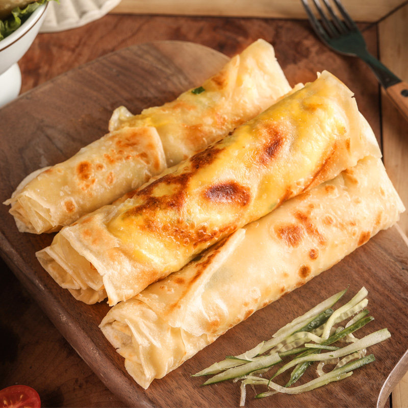 50片鸡蛋灌饼面饼家用面饼皮商用手抓饼家庭装早餐速食速冻半成品