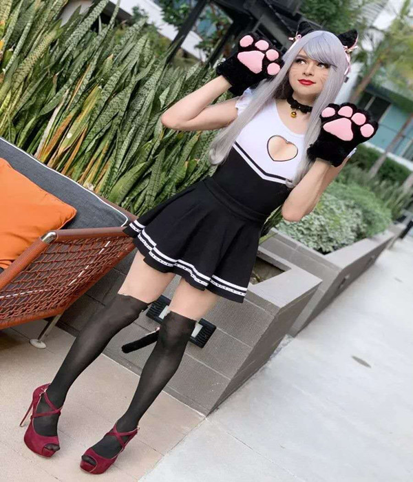 漫云黑猫cosplay动漫情趣可爱镂空伪娘女装定制cosplay女装
