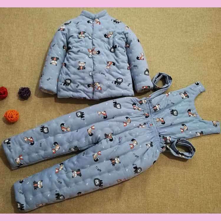 棉裤宝宝手工棉花棉袄背带儿童可脱簸箕男女棉袄