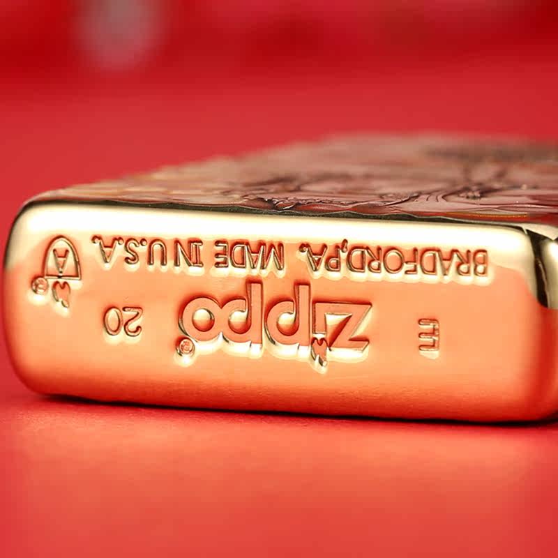 zippo正版打火机观音观心铜盔甲zppo蚊版正品防风zippo