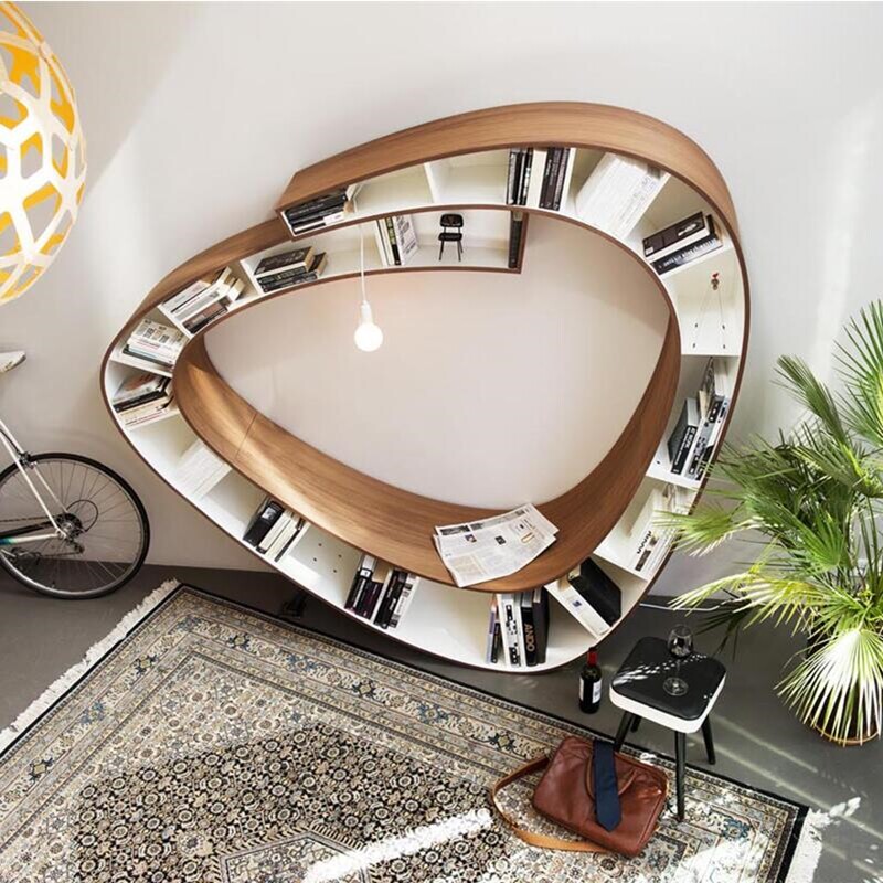 书架新品创意爱心钢琴烤漆简约异形壁挂书柜书架