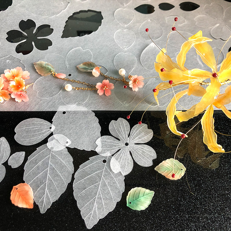 立体热缩片已切片半透明可上色a4手工diy材料