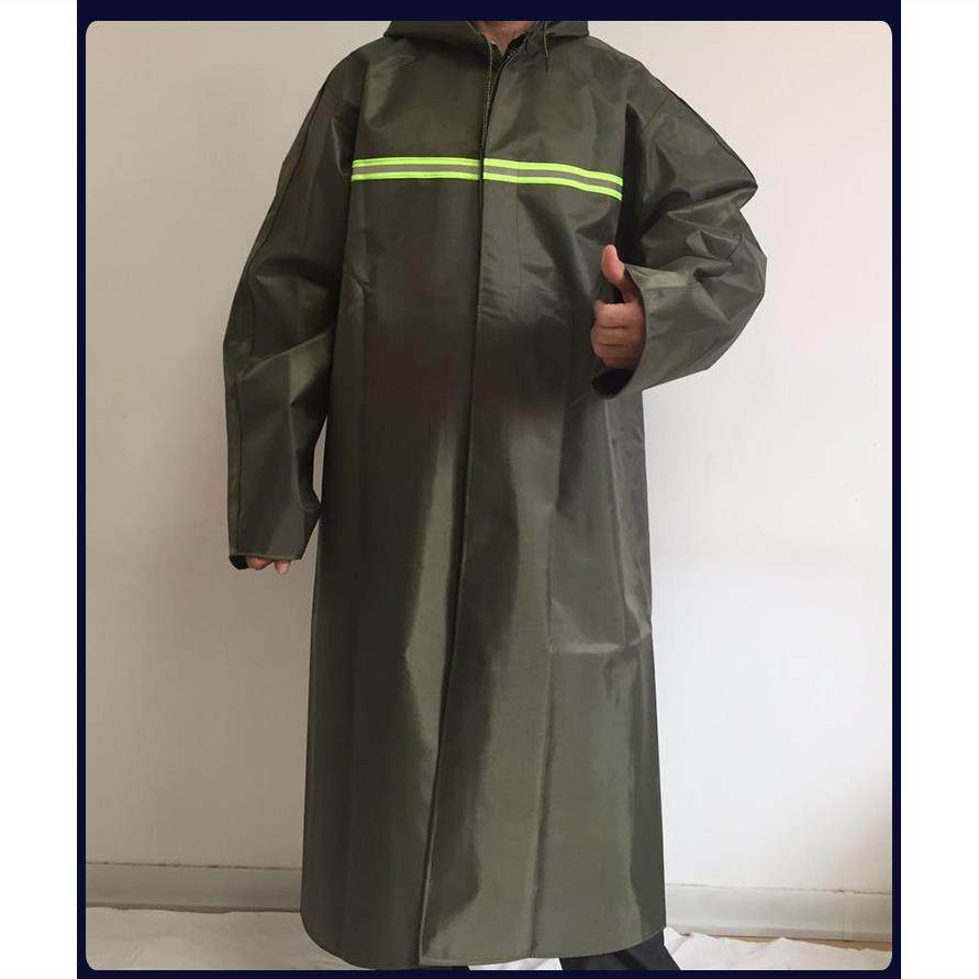 新款雨披长款劳保连体军绿士兵帆布抗洪部队雨披