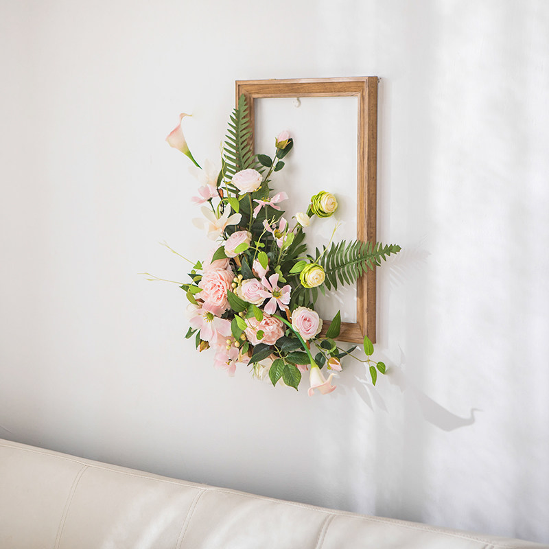 假花仿真创意相框绢花花艺客厅墙面壁饰壁挂仿真花
