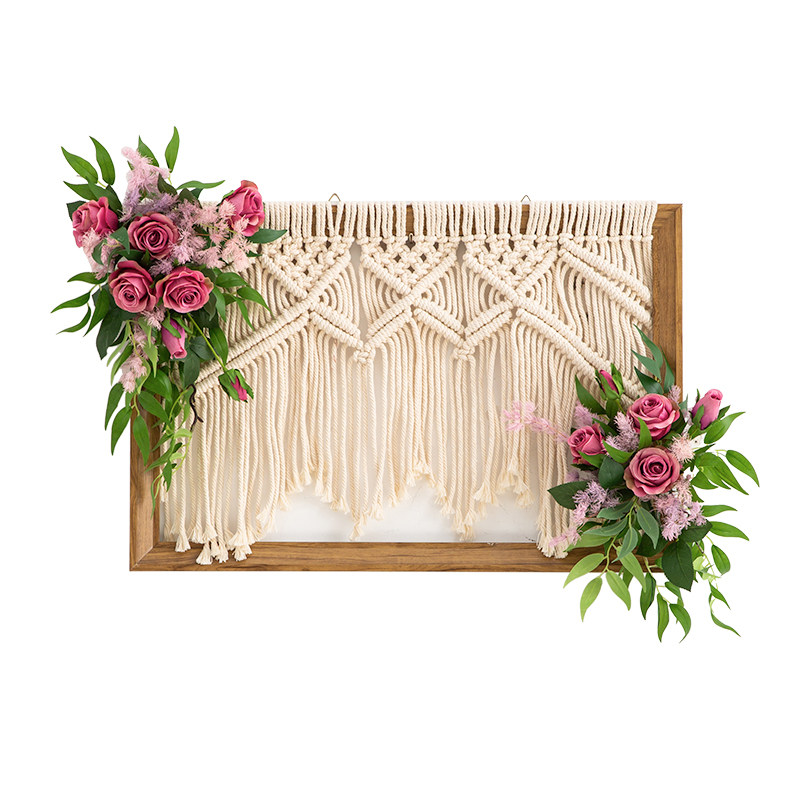 北欧欧风挂毯手工客厅卧室民宿挂饰假花仿真仿真花