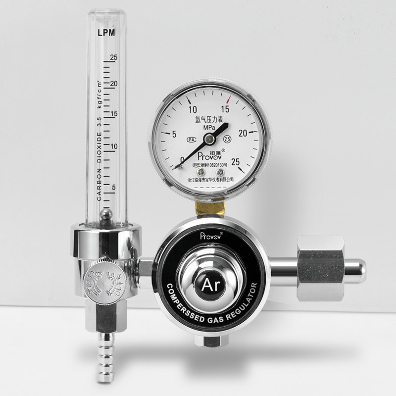 氩气减压阀双流流量计减压器钢瓶压力表yqar731l节能厂家压力表