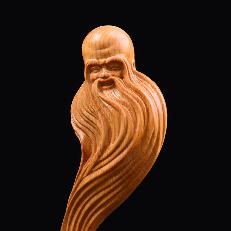 摆件崖柏木雕根雕寿星工艺品老年人生日礼物寿礼木雕
