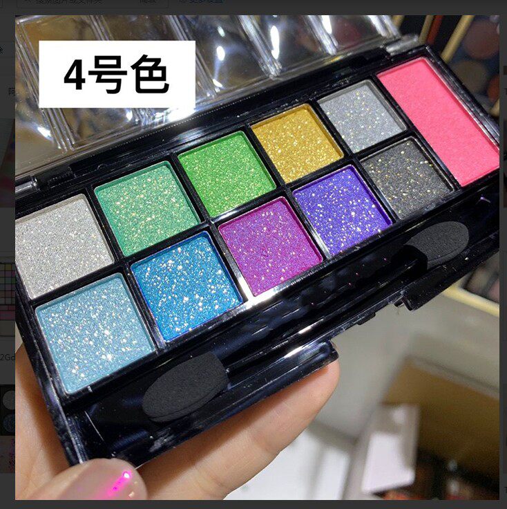 六一儿童节舞台珠光眼影蓝色紫色绿色黄色腮红幼儿园眼影