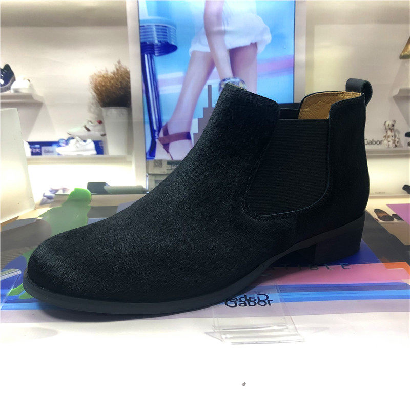 德国正品gabor嘉宝女鞋2021新款欧美切尔西真皮时装靴