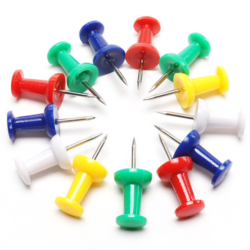 得力家用摁钉手按标记图书地图固定大头钉圆头图钉