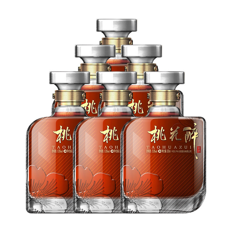 泸州老窖 桃花醉13.8度果酒500ml*6瓶装 清爽甜型果酒整箱