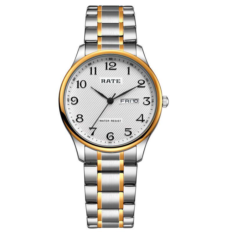 手表雷特rate防水精钢商务潮表女款男士情侣国产腕表