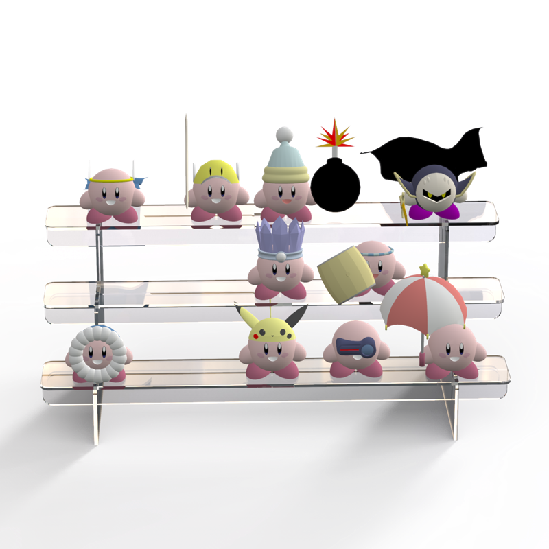 亚克力透明多层阶梯架子手办动漫模型盲盒香水首饰展示架