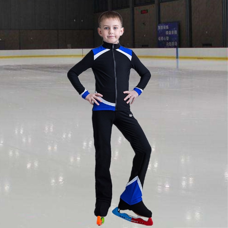 儿童花样滑冰训练服滑冰服男溜冰服套装成人比赛服装轮滑训练加绒