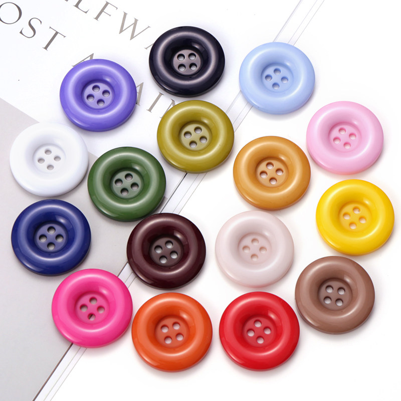 圆形纽扣百搭风衣毛衣扣子大号黑色毛呢大衣外套钮扣男女衣服配件