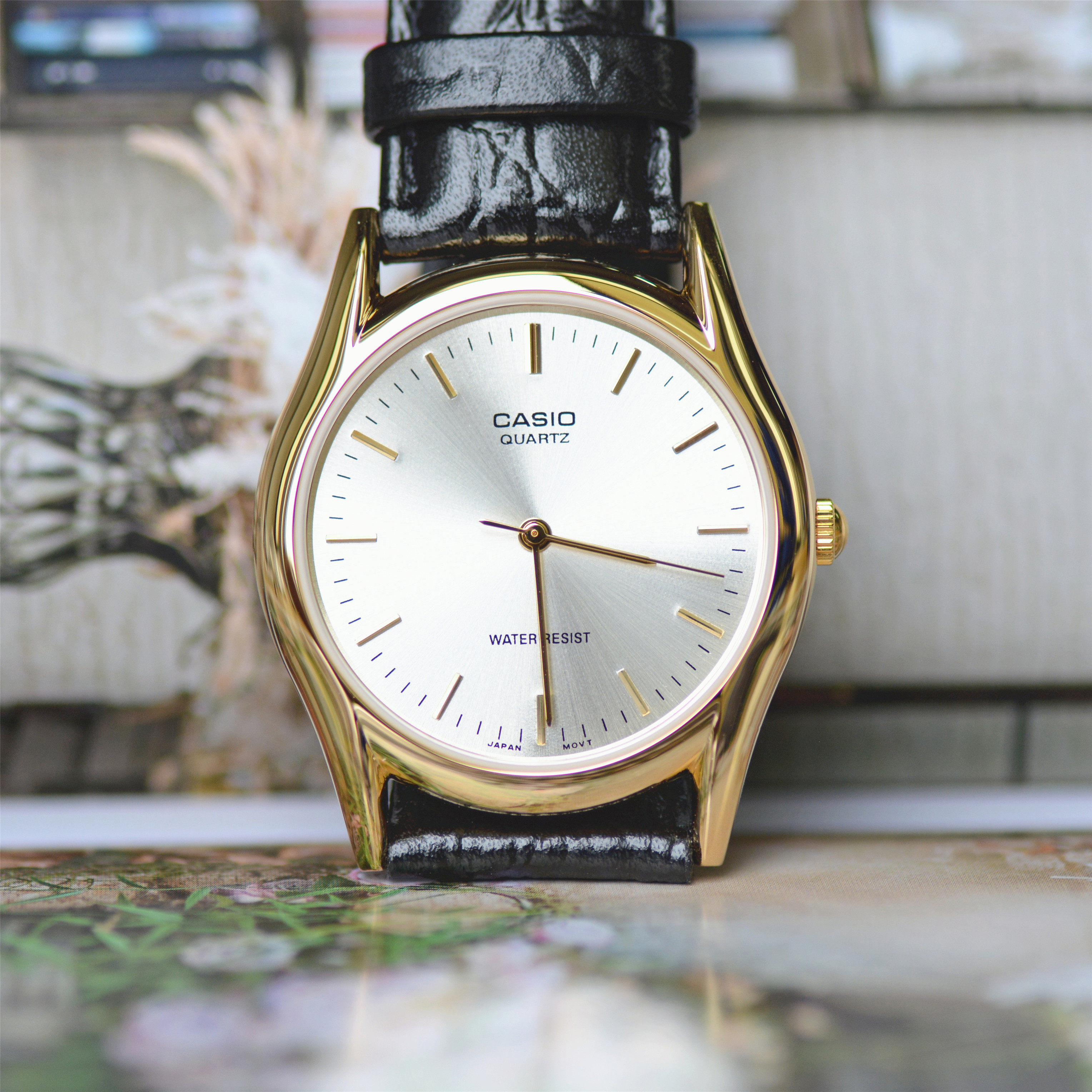 casio卡西欧手表日本女表优雅简约复古指针皮带日韩腕表