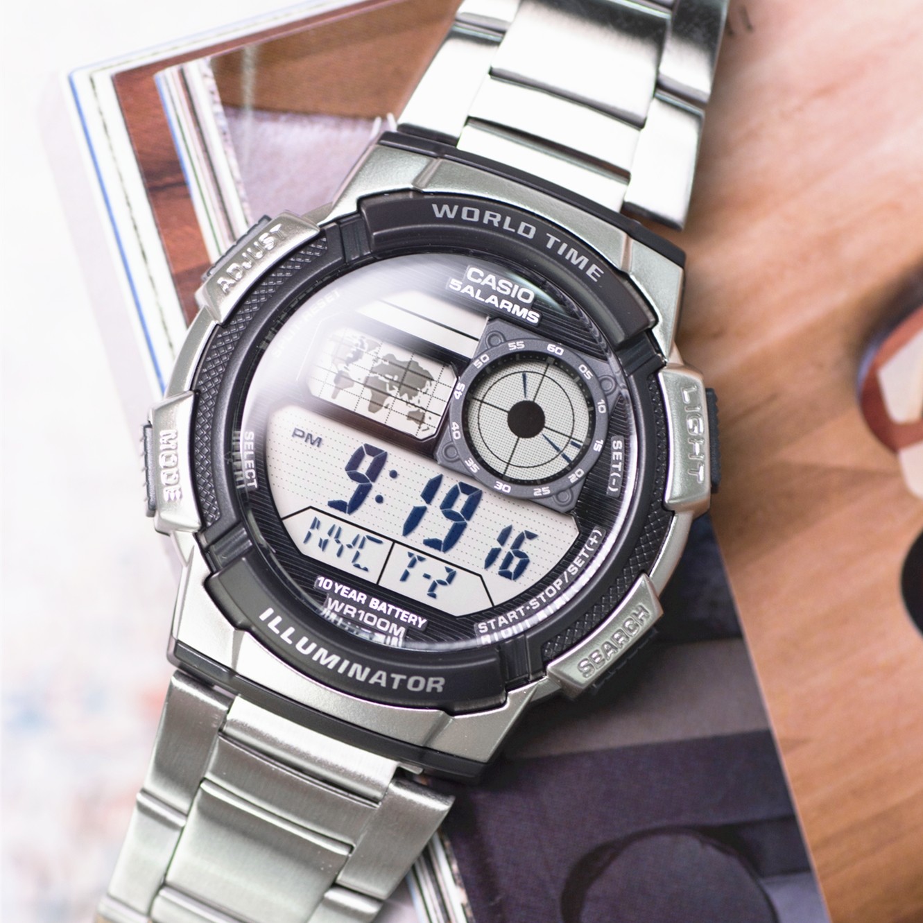 卡西欧casio男士运动腕表男表ae-1000w-1a防水日韩腕表