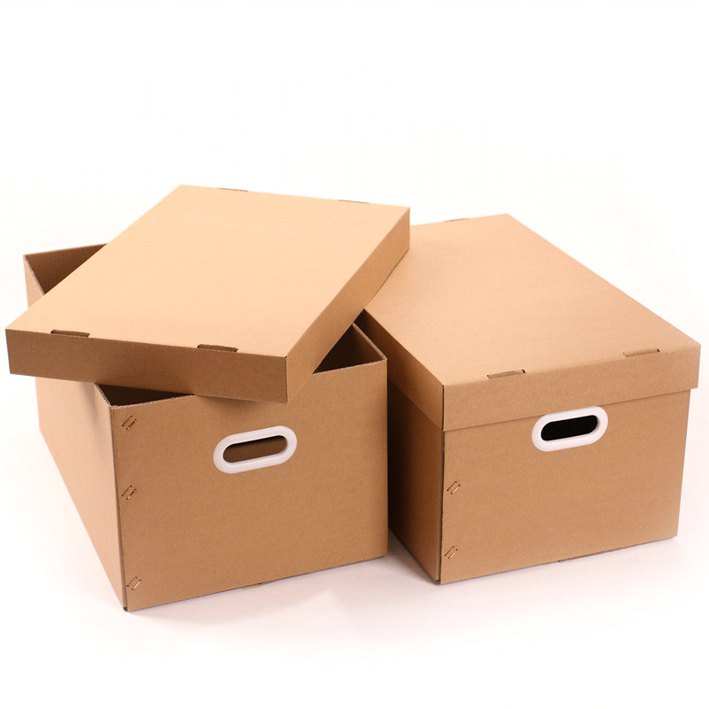 纸箱收纳纸盒盒带搬家塑料把手宜家家特5层包装纸箱