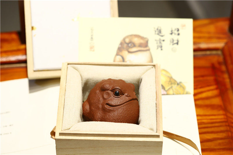 小懒匠赵永辉作品人气新品 原创紫砂茶宠茶盘佳配可爱呆萌福蟾 爆款