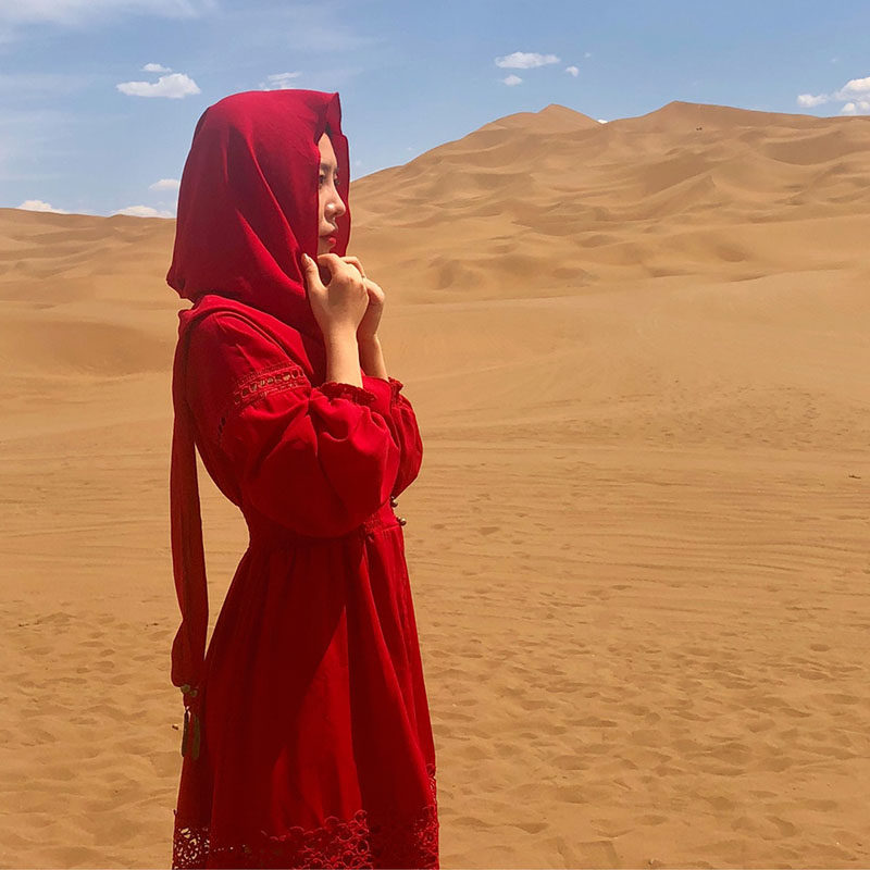 旅游草原女装青海湖裙子夏季拍照连衣裙沙滩裙女连衣裙