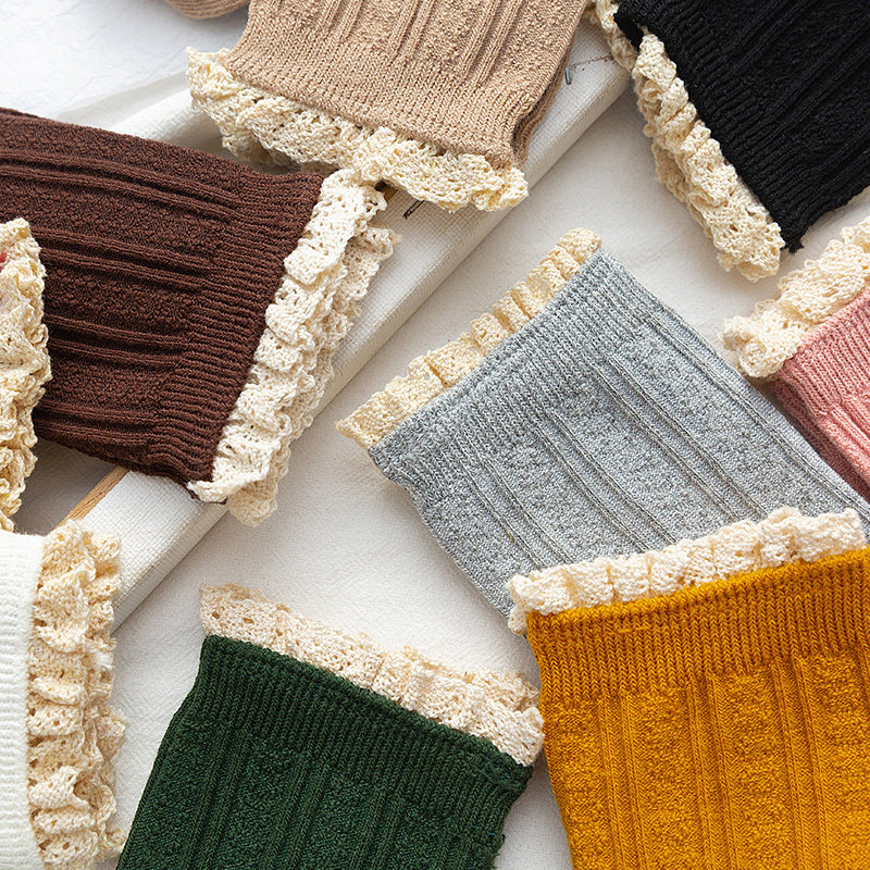 筒袜花边袜子袜子女女中jk可爱日系学院风韩版中筒袜