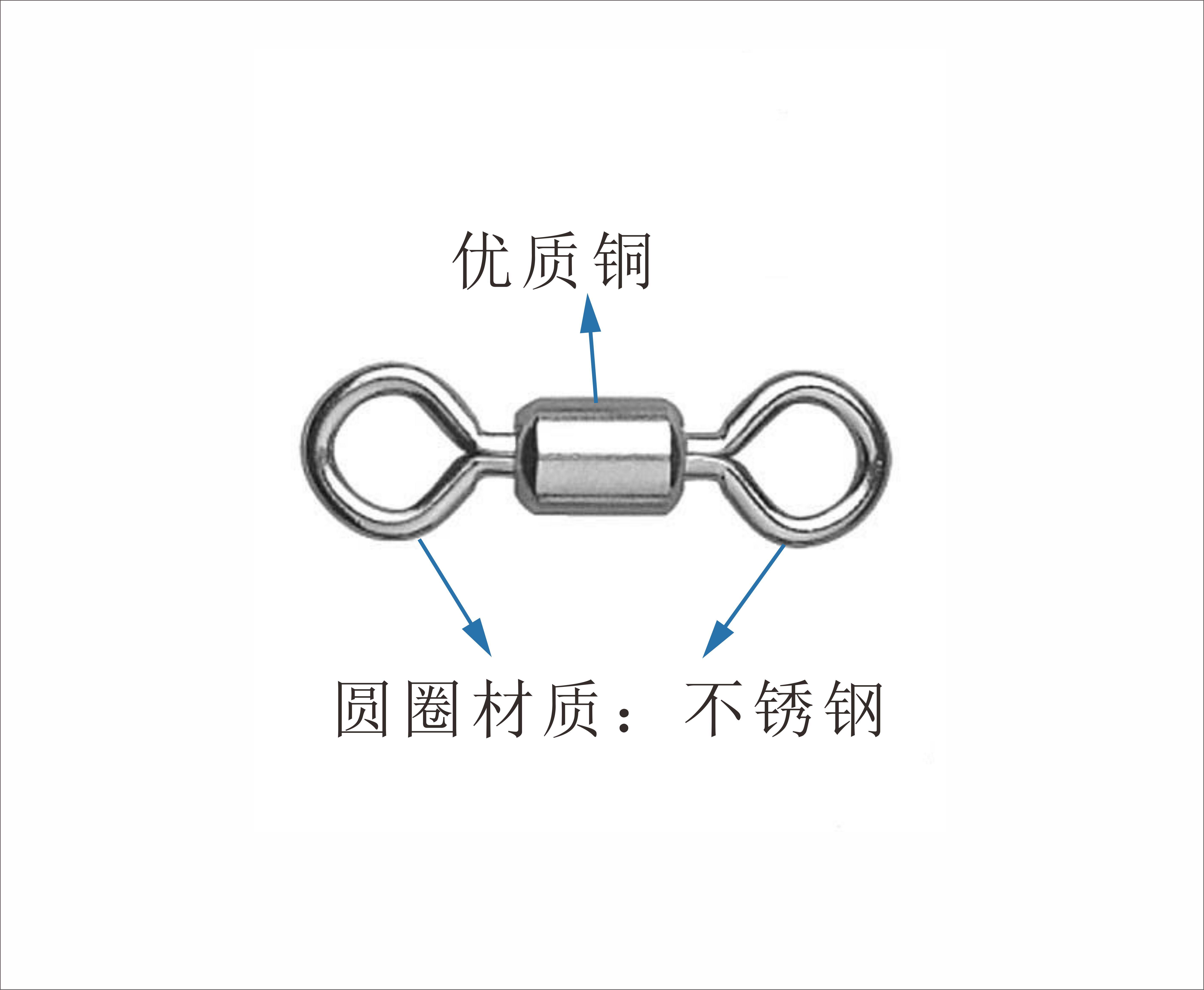 快速强力8八字环连接器环 转环钓鱼渔具用品线组小配件散装包邮