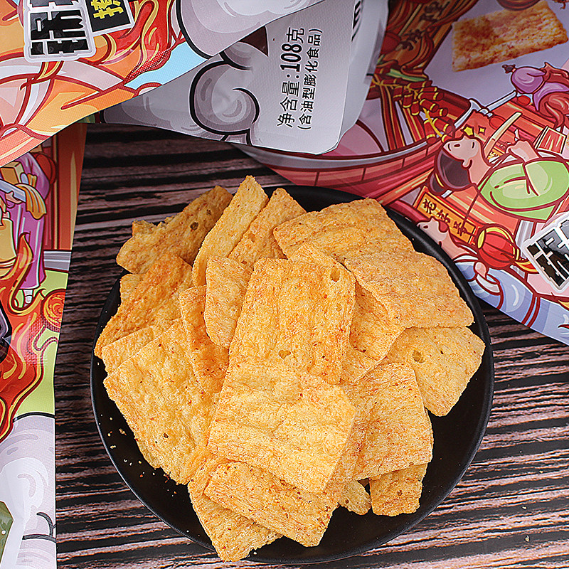 锅巴好时达地摊庙街108g4袋怀旧花椒烧烤玉米膨化食品