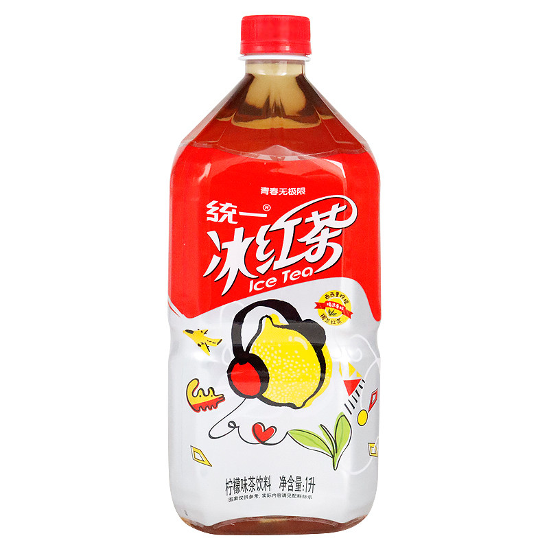 统一冰红茶畅饮饮料1l8瓶整箱茶饮料