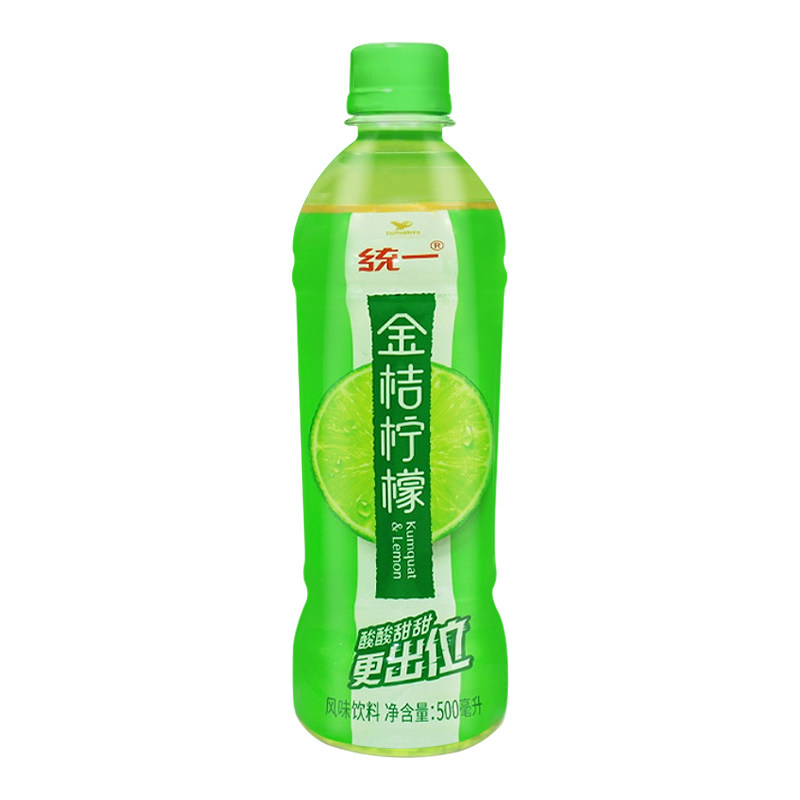 统一金桔柠檬网红畅饮风味饮料1l8瓶整箱茶饮料