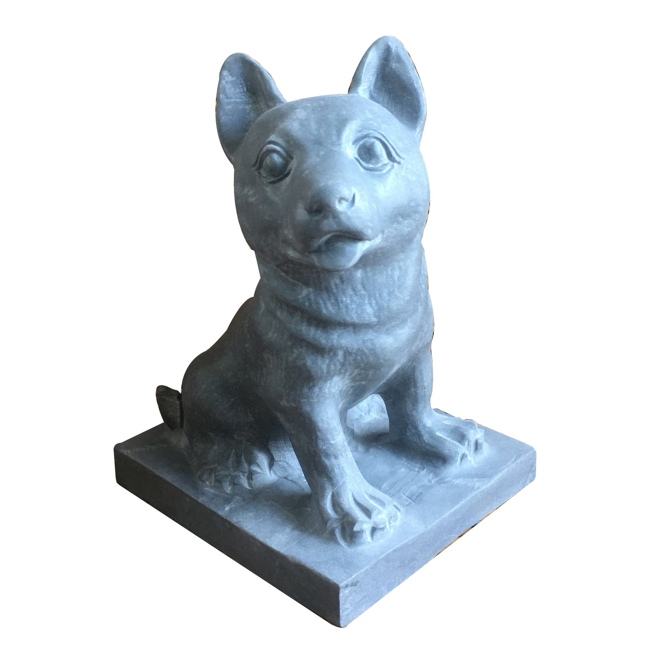 石狗摆件青石石雕家居摆设家用客厅一对石材石雕