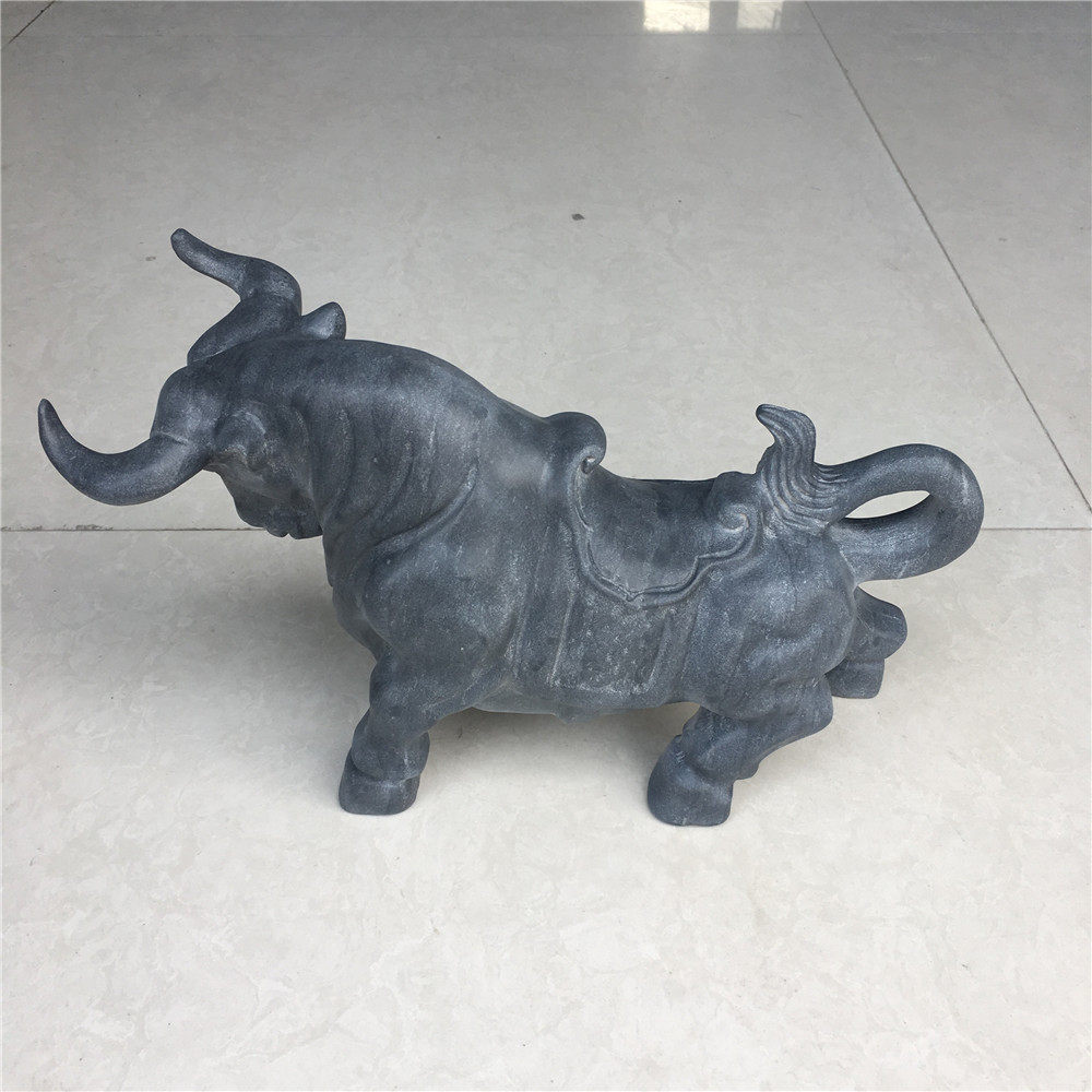 青石牛石雕牛石头牛十二生肖牛摆件青石精雕华尔街牛石材雕刻石牛
