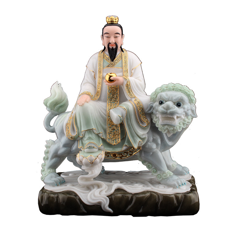 汉白玉太乙救苦天尊神像太乙真人带骑太乙天尊救苦天尊家用供奉